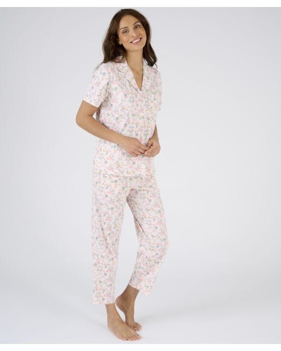 Damart Print Short Sleeve Jersey Pyjamas