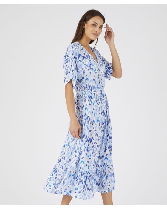 Damart Print Tiered Dress
