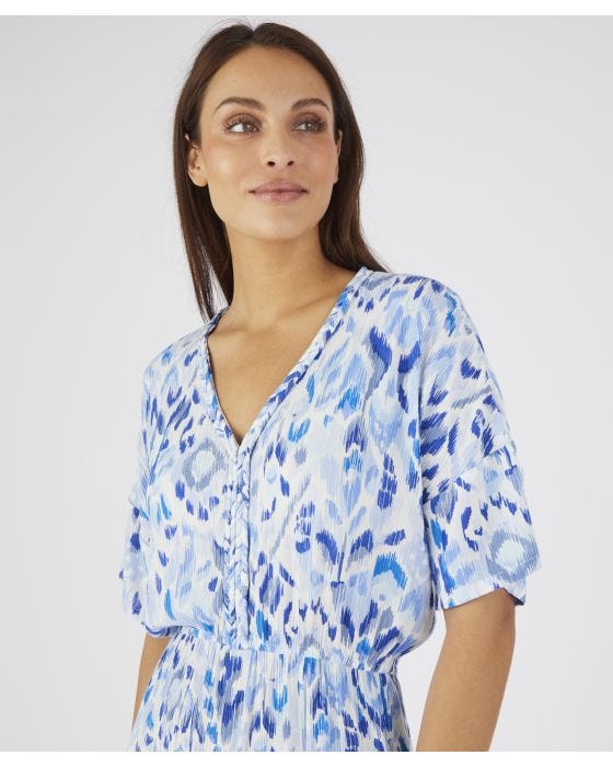Damart Print Tiered Dress
