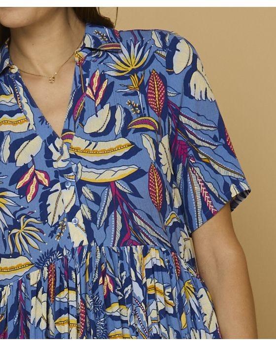 Damart Print Tiered Dress