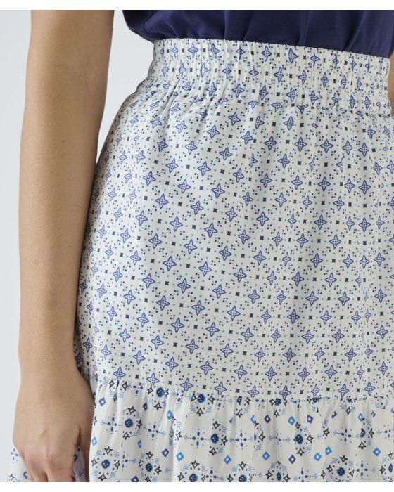Damart Print Tiered Skirt