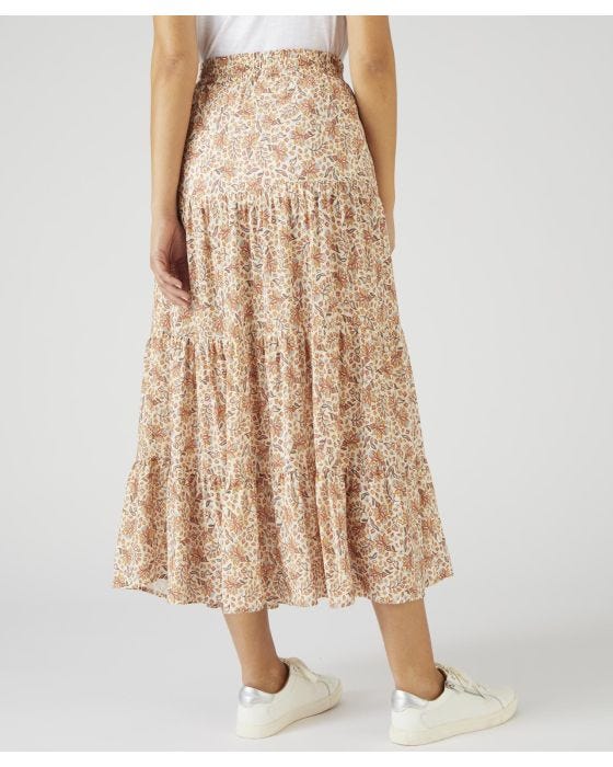 Damart Print Tiered Skirt