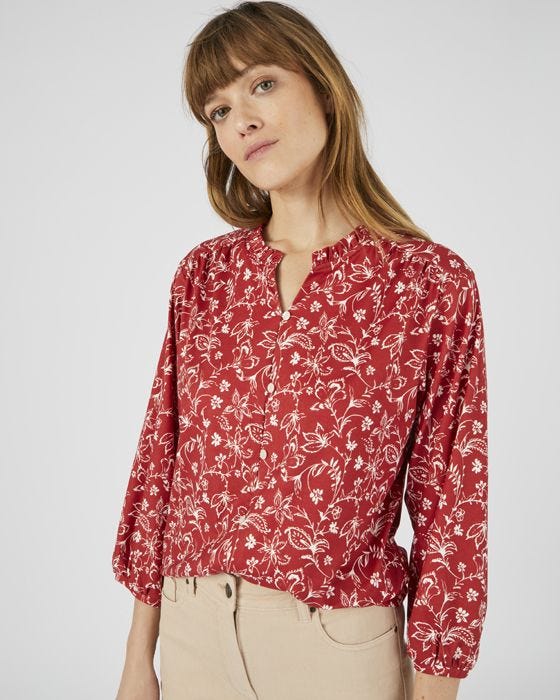 Damart Printed Blush Blouse