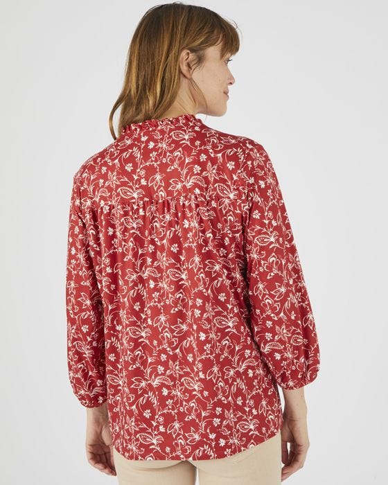 Damart Printed Blush Blouse