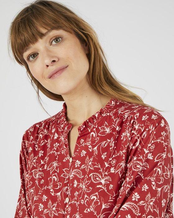 Damart Printed Blush Blouse