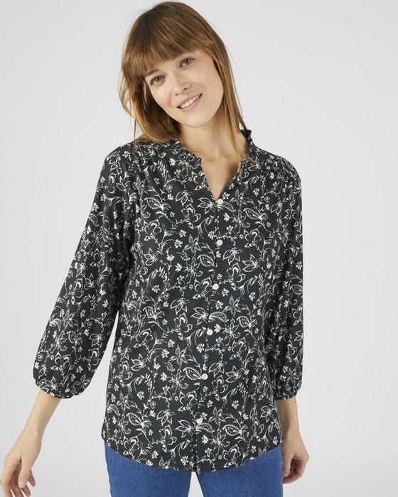 damart Printed Blush Blouse