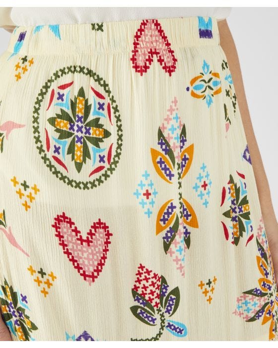 Damart Printed Crinkle Skirt