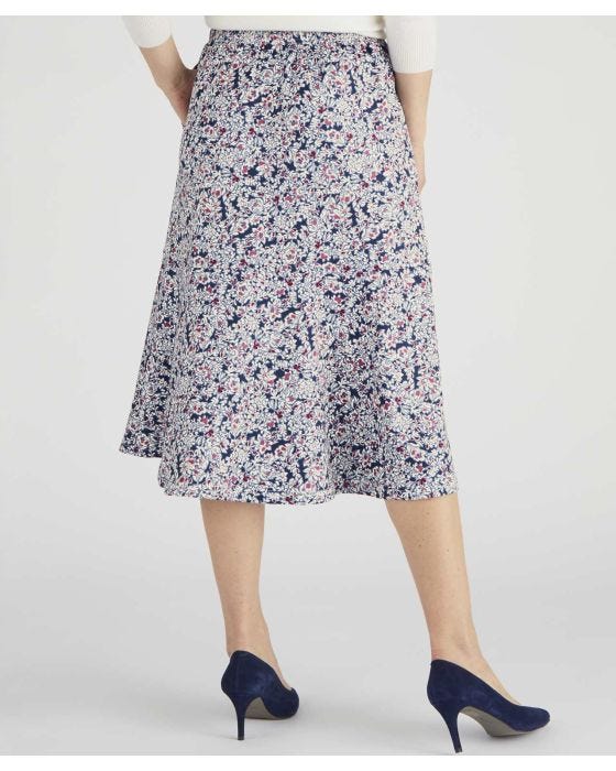 Damart Printed Flared Skirt