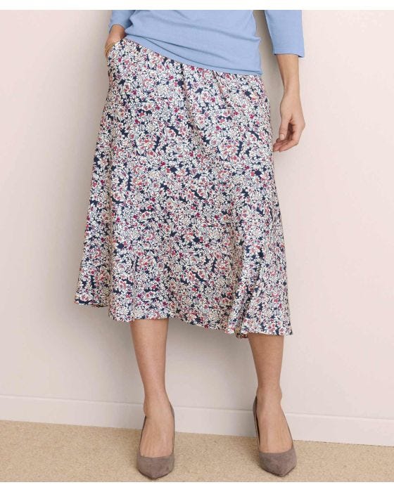 damart Printed Flared Skirt