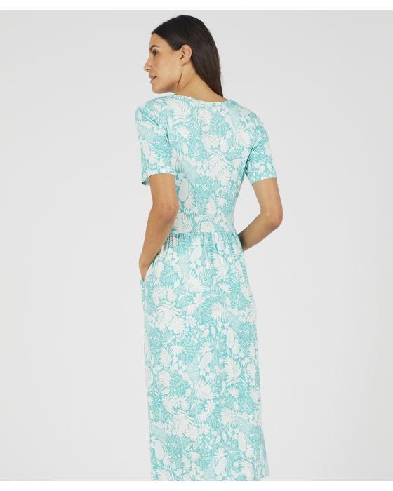 Damart Printed Jersey Short Sleeve Dress