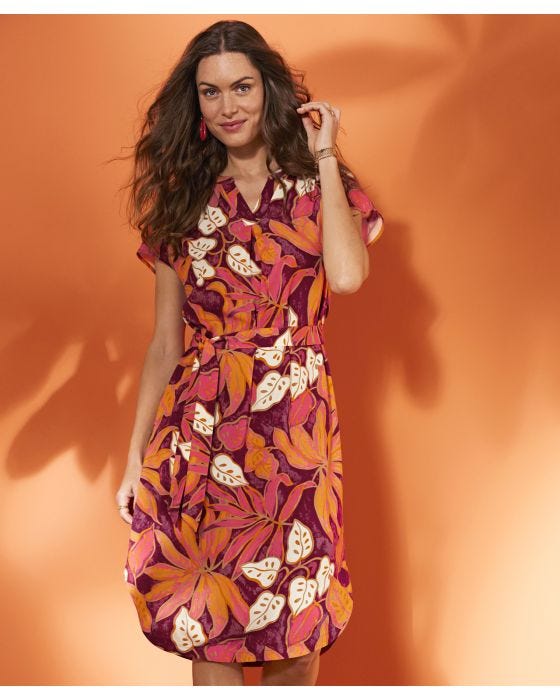 damart Printed Kaftan Dress