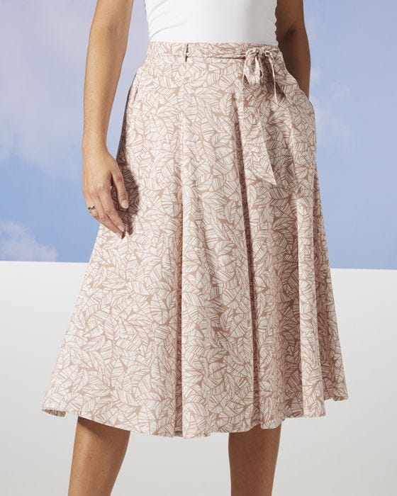 Damart Printed Panelled Skirt