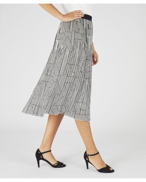 Damart Printed Pleated Skirt