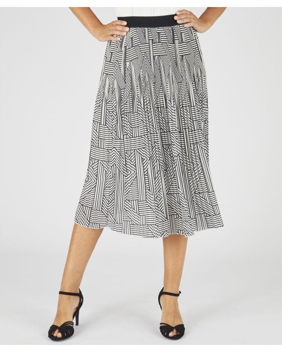 damart Printed Pleated Skirt