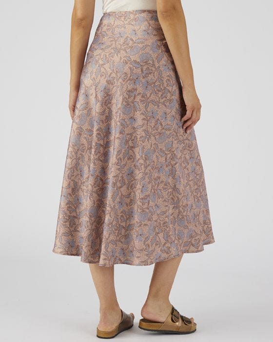 Damart Printed Satin Skirt