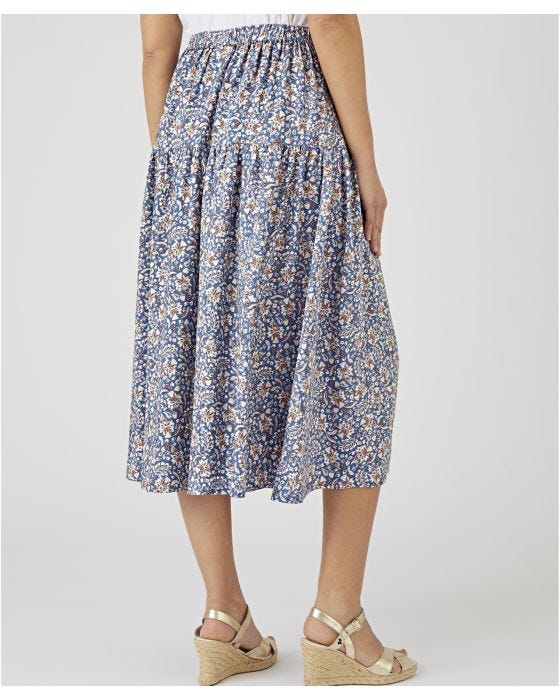 Damart Printed Tierred Skirt