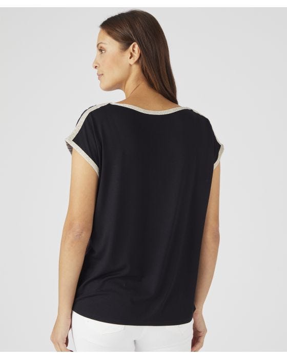 Damart Printed Woven Jersey T-shirt