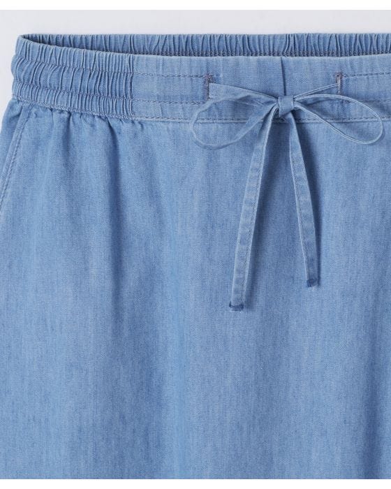 Damart Pull-on Chambray Skirt