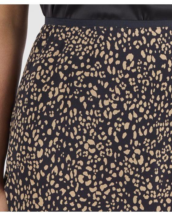 Damart Pull-on Leopard Print Skirt