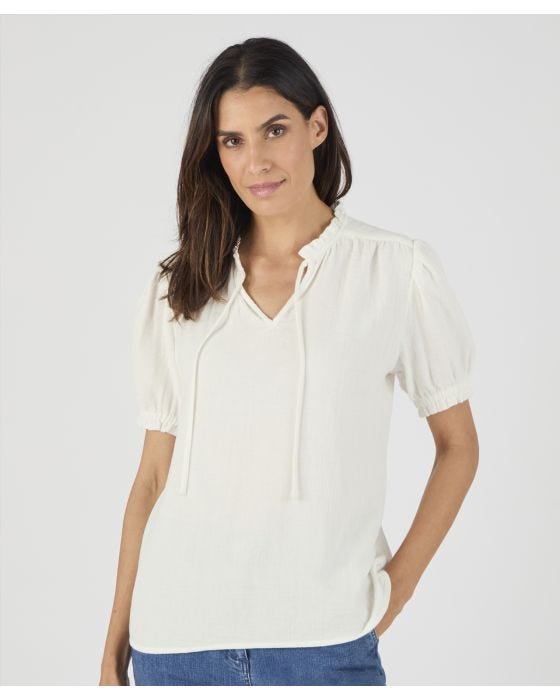 Damart Pure Cotton Tunisian Style Blouse