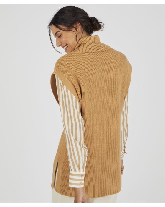 Damart Roll Neck Ribbed Jumper