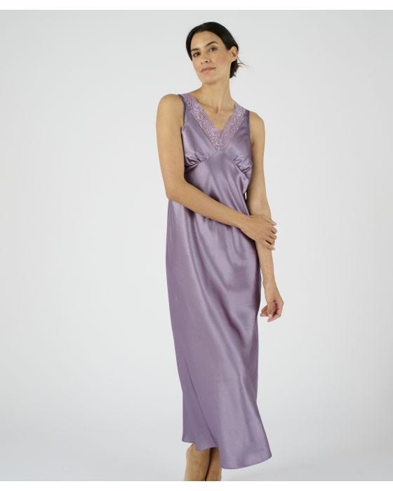 Damart Satin Lace Trim Nightdress