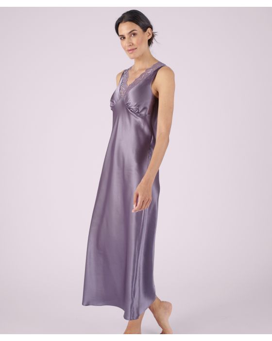 damart Satin Lace Trim Nightdress
