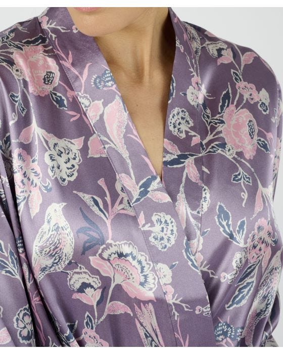 Damart Satin Print Dressing Gown