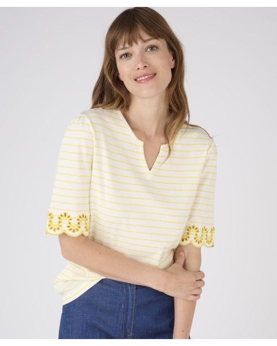 Damart Scallop Edge Cotton T-shirt