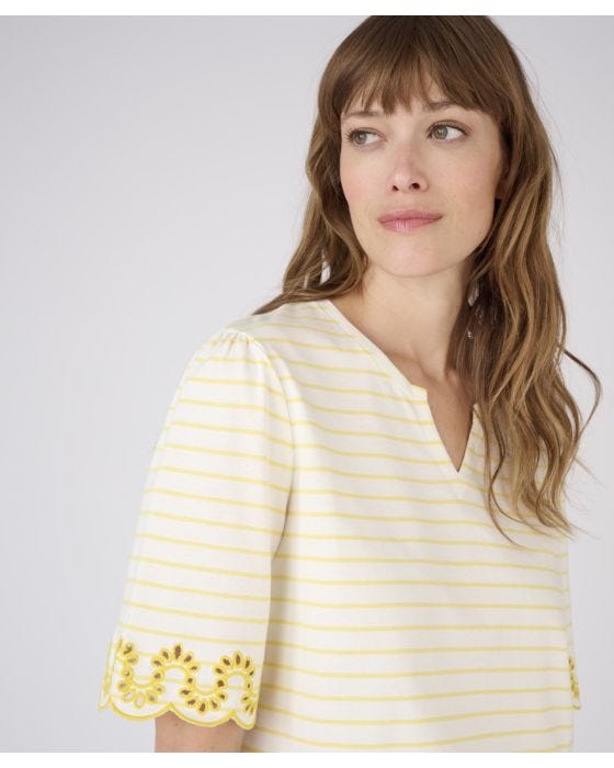 Damart Scallop Edge Cotton T-shirt