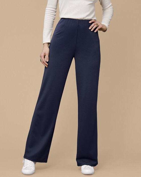 damart Secret Stretch Ponte Wide-leg Trousers