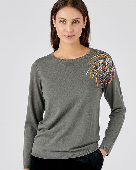 Damart Sequin Detail Jumper