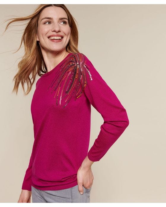 damart Sequin Detail Jumper