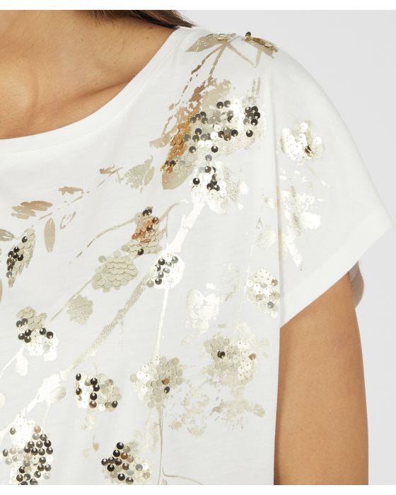 Damart Sequin Detailed T-shirt