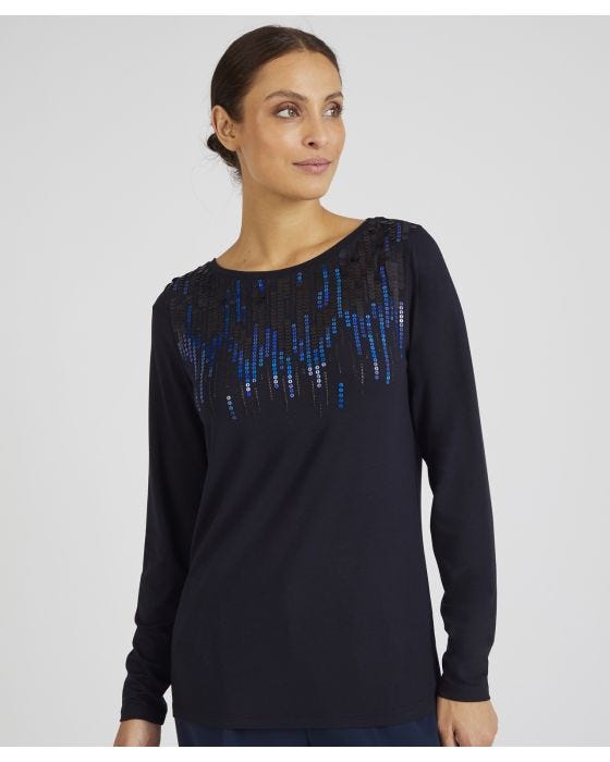 Damart Sequin Top