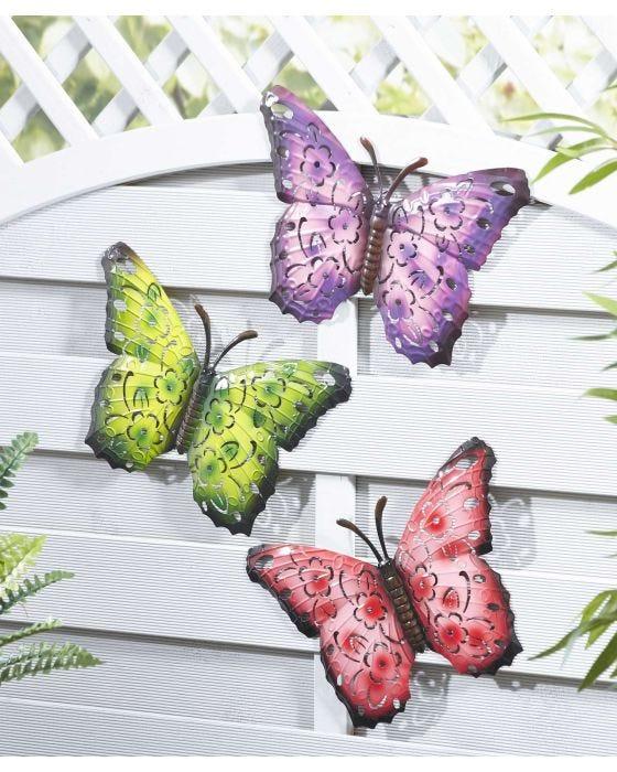 damart Set of 3 Decorative Wall Butterflies