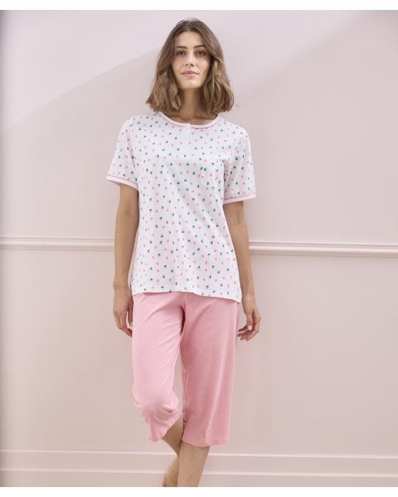 damart Short Sleeve Cropped Pyjamas