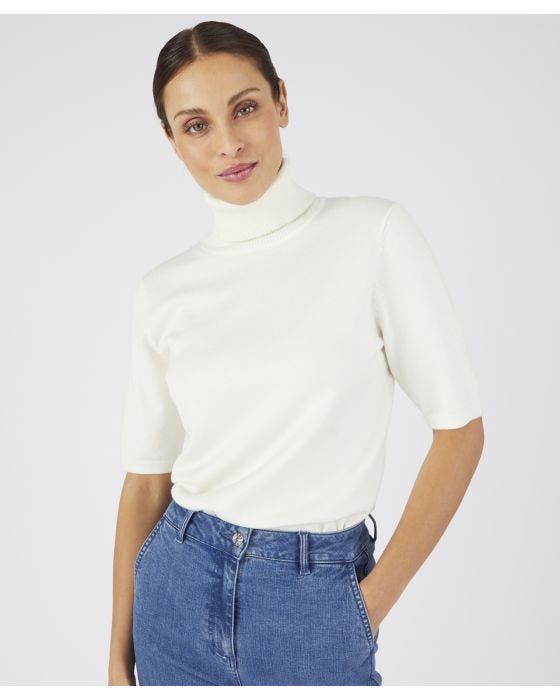 Damart Short Sleeve Roll Neck Jumper
