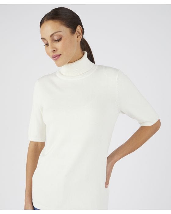 Damart Short Sleeve Roll Neck Jumper