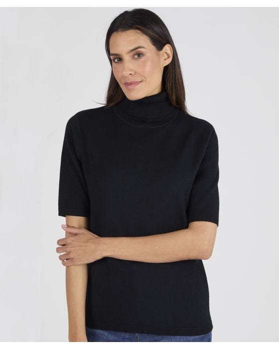 damart Short Sleeve Roll Neck Jumper