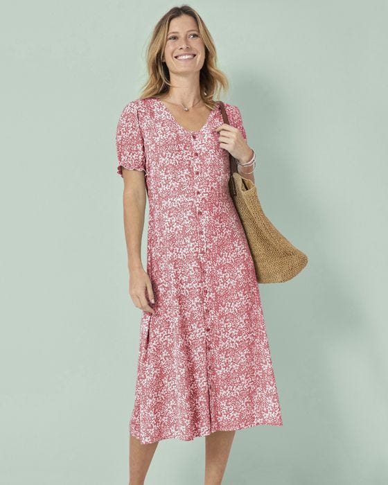 Damart Short Sleeved Button-through Dress