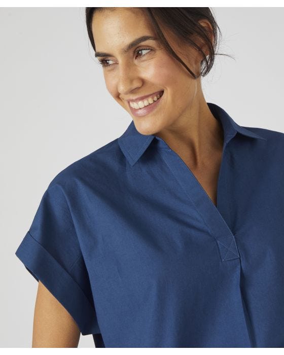 Damart Short Sleeved Cool Cotton Blouse