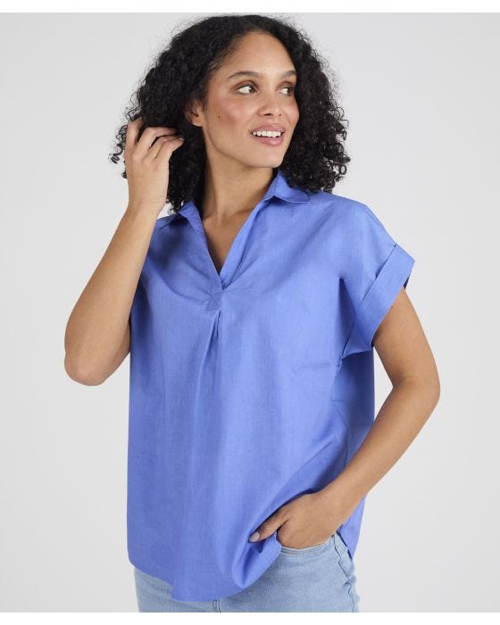 damart Short Sleeved Cool Cotton Blouse