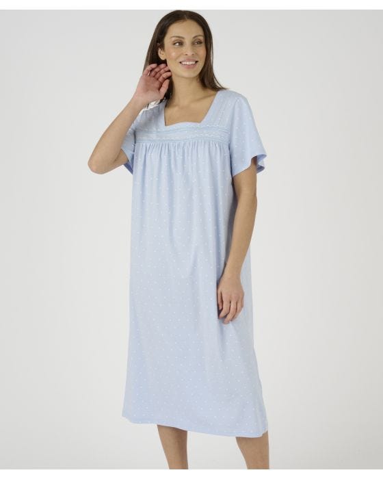 Damart Short Sleeved Dot Print Nightdress