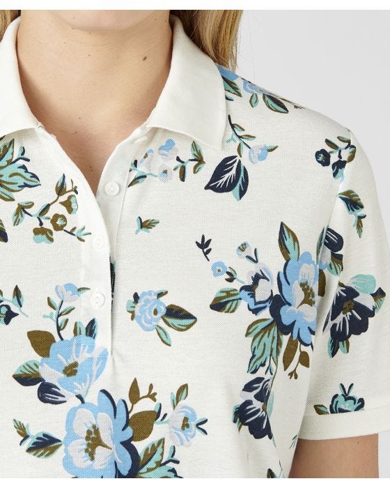 Damart Short Sleeved Piqué Print Polo