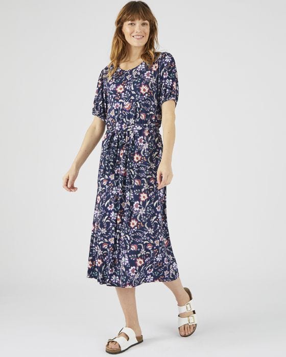 Damart Short Sleeved Stretch Jersey Dress