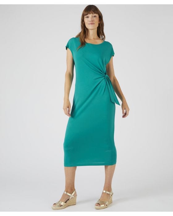 Damart Side Knot Tie Detail Jersey Dress
