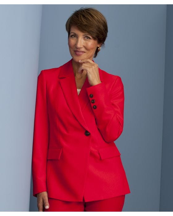 damart Single Breasted Asymmetric Jacket