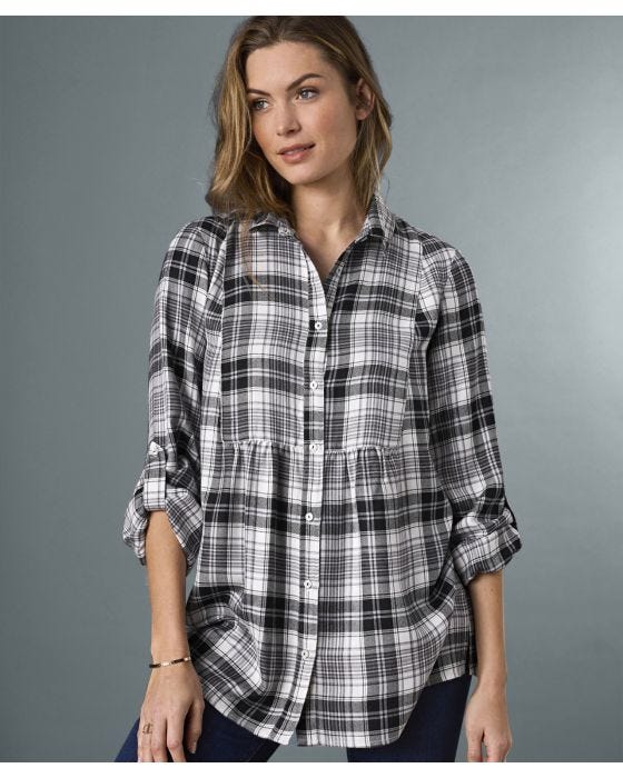 damart Skin Soft Check Blouse