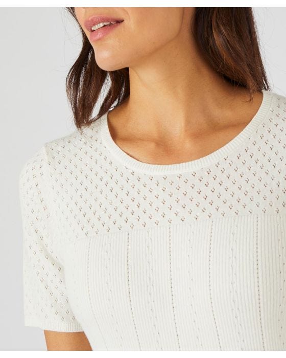 Damart Skin Soft Cotton Rich Pointelle Jumper